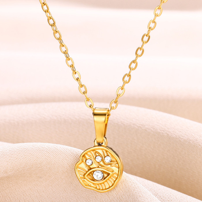 Trade Hot-Selling Turkish Evil Eye Necklace Pendant Female Demon Eye New Style Jewelry Wholesale
