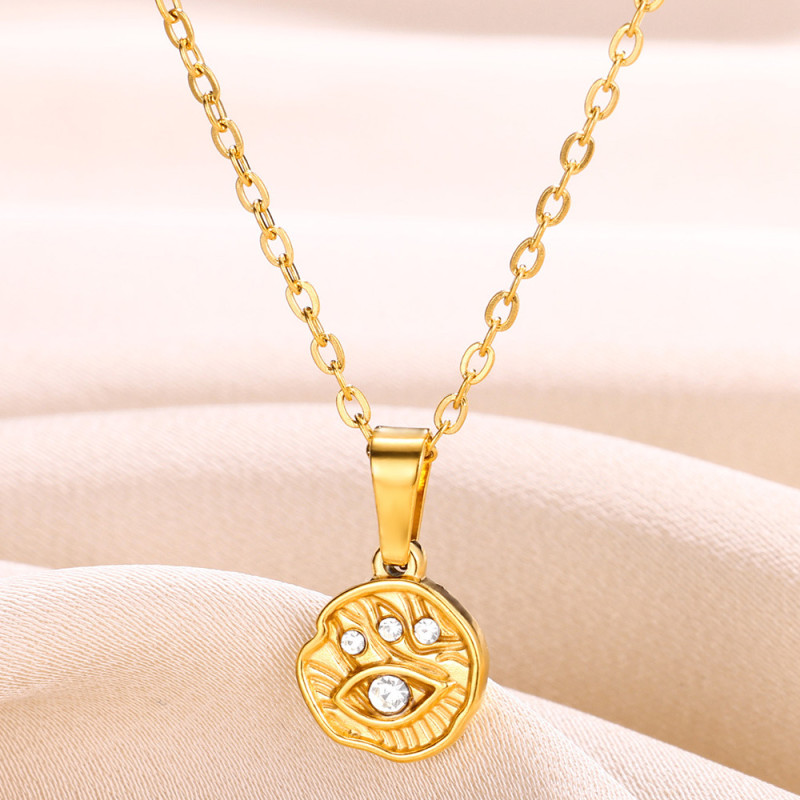 European and American Cross-Border Trade Hot-Selling Turkish Evil Eye Necklace Pendant Female Demon Eye New Style Jewelry Wholesale