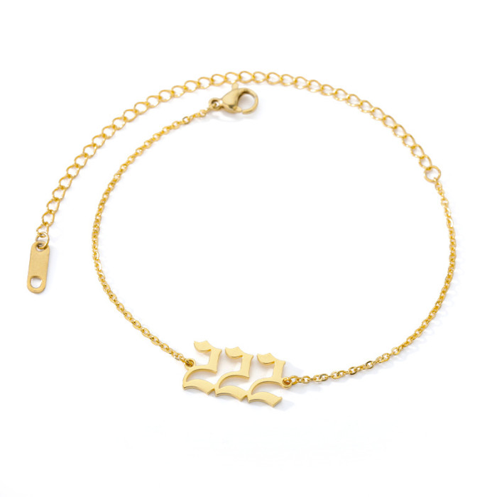 Amazon Digital Necklace Angel 111-999 Commemorative Gift Stainless Steel Unisex Bracelet Anklet Necklace In Stock