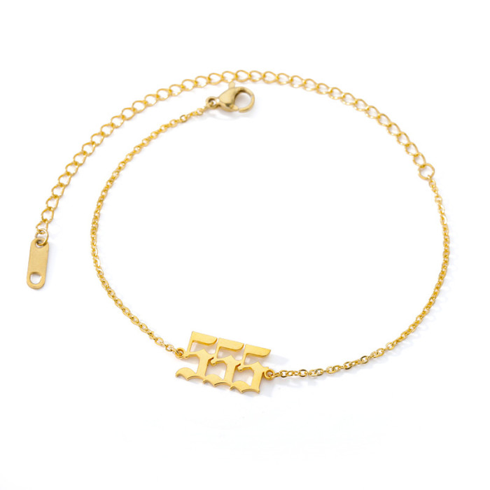 Amazon Digital Necklace Angel 111-999 Commemorative Gift Stainless Steel Unisex Bracelet Anklet Necklace In Stock