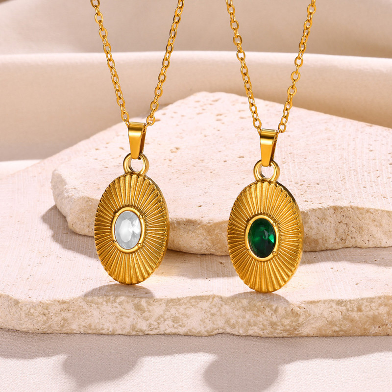 French Retro New Style Ins Style Geometric Minimalist European and American Metal Elegant Versatile Necklace High-end Necklace Wholesale