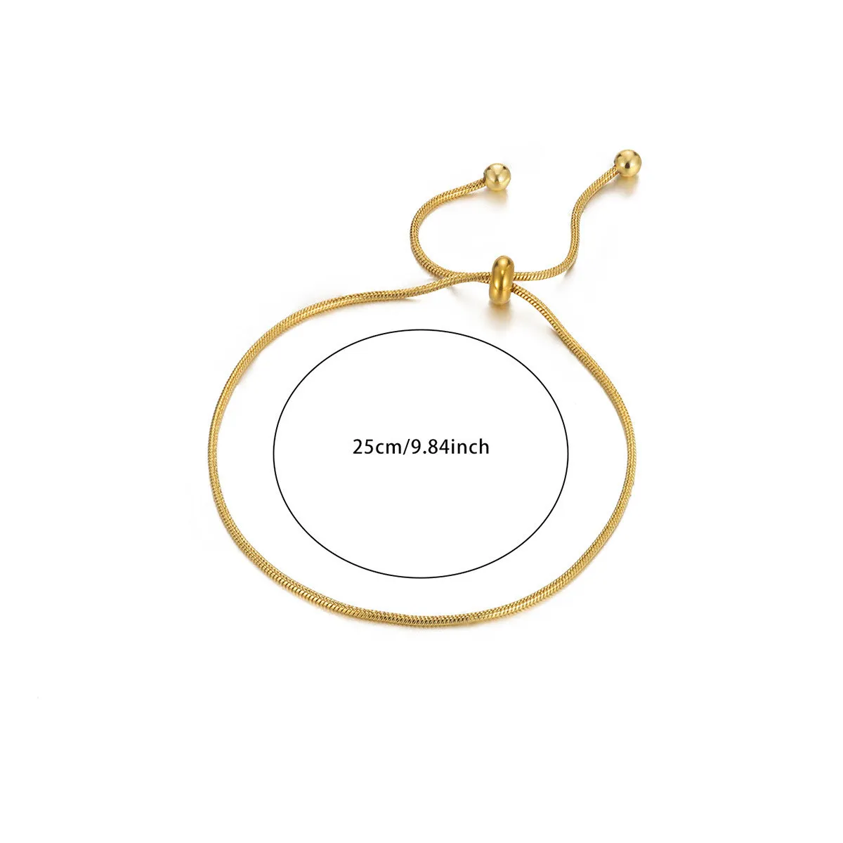 Cross-Border Minimalist Stainless Steel 18K Gold Plated Bracelet for Women Heart-Shaped Design Bracelet High-End Personality Splicing Chain