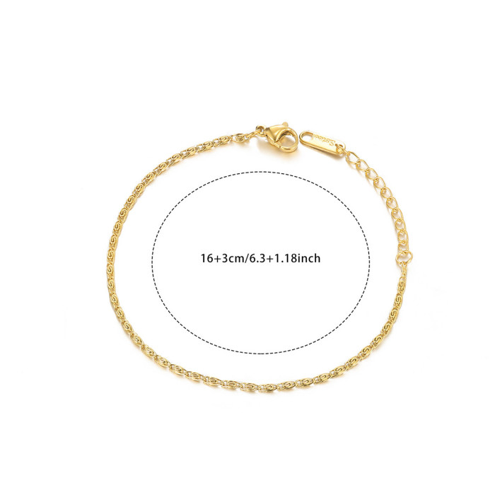 Minimalist Stainless Steel 18K Gold Plated Bracelet for Women Heart-Shaped Design Bracelet High-End Personality Splic...