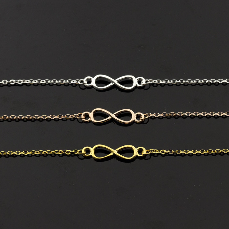 Cross-Border Minimalist Infinity Inverted 8 Bracelet Unisex Infinity Bracelet Hollow Geometric Bracelet Manufacturer In Stock