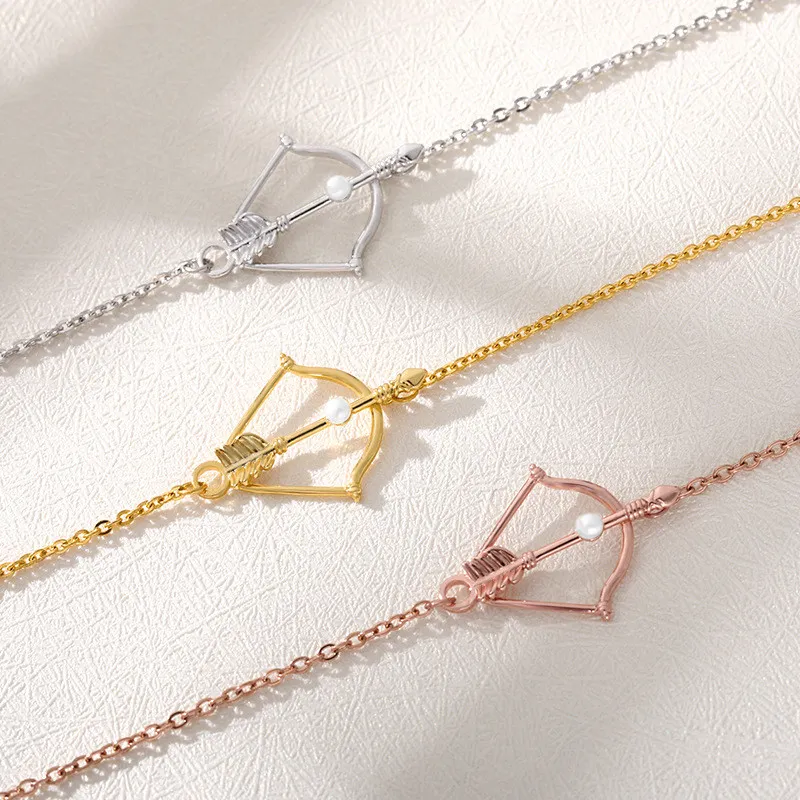 AliExpress Hot Sale Bow and Arrow Bracelet Fashion Simple Japanese and Korean Stainless Steel Bracelet Factory Wholesale