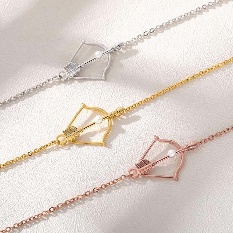 AliExpress Hot Sale Bow and Arrow Bracelet Fashion Simple Japanese and Korean Stainless Steel Bracelet Factory Wholesale