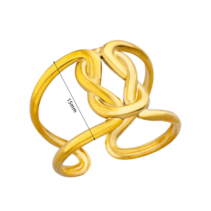 Korean Version Simple New Star Hollow Ring Geometric Hollow Niche Design Ring Female Temperament Open Ring Wholesale