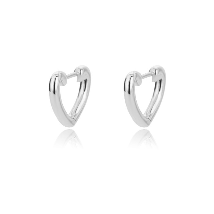 Ins Style Personality Geometric Heart-shaped Hoop Earrings for Women 18k Micro-inlaid Zircon Star Stud Earrings Ear Clips Manufacturer One-piece Dropshipping