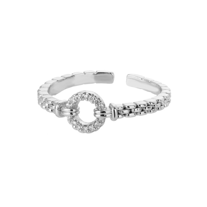 Korean Version Simple Open Adjustable Ring for Women, Niche High-End Feel, Internet Celebrity Style, Elegant Index Fi...