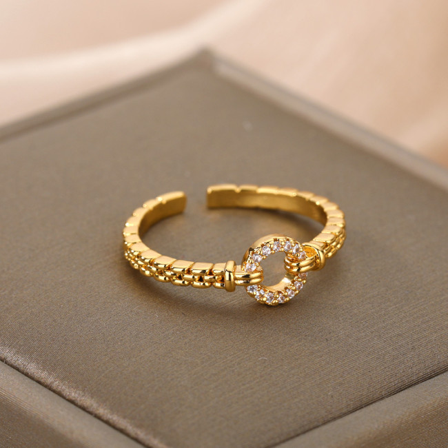 Korean Version Simple Open Adjustable Ring for Women, Niche High-End Feel, Internet Celebrity Style, Elegant Index Fi...