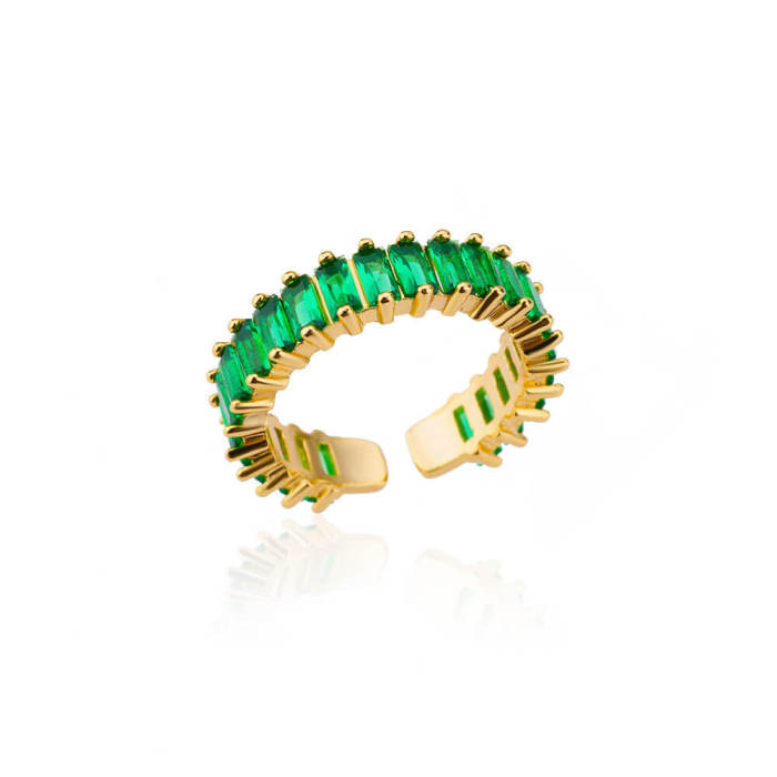 Hot-Selling Rainbow Zircon Stone Ring AliExpress Amazon Women's Jewelry Hot-Selling Ring