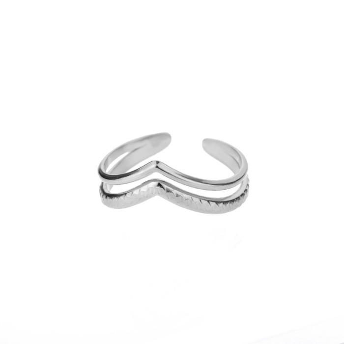 Fashion Punk Braided Ring for Men and Women 18K Gold Plated Geometric Double Layer Open Ring Hollow Ring in Stock