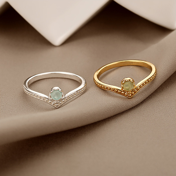 Korean Version Japanese Style Ring Crown Ring Women's Ring Finger Closed Ring Engagement Gift Manufacturer In Stock Wholesale