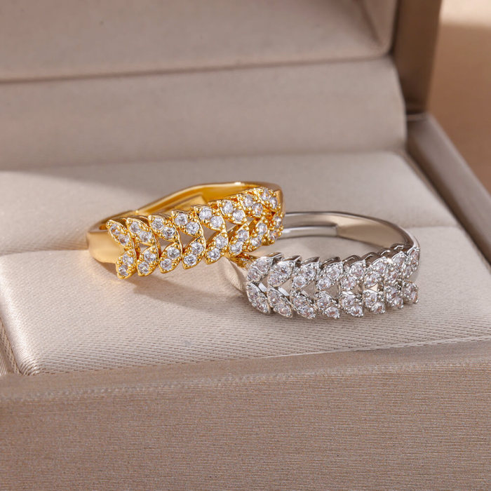 AliExpress New Simple Fashionable Elegant Ins Niche Design Colorful Zircon Ring Versatile Simple Jewelry