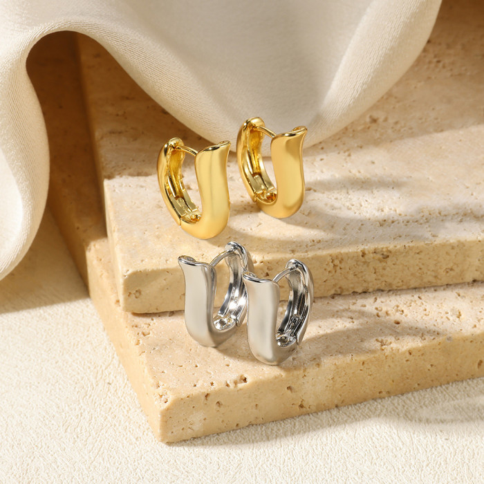 Amazon New Zircon Hoop Earrings for Women, High-End Luxury, Versatile, Simple and Elegant Hoop Earrings Wholesale