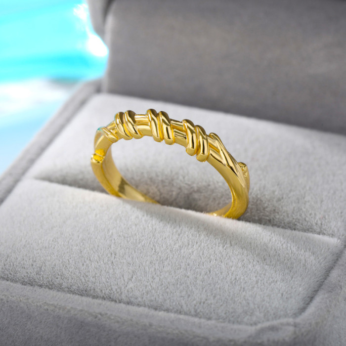 Korean Version Ins Niche Design Style Double Layer Winding Ring Female European and American retro fashion Temperament Opening Adjustment Finger Ring
