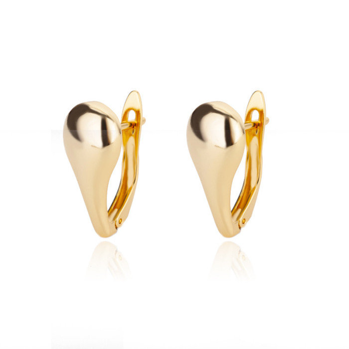 Lock Buckle Women's Earrings Oval Geometric Zirconia Inlaid Hoop Earrings 18K Gold Plated Heart-Shaped Stud Earrings...