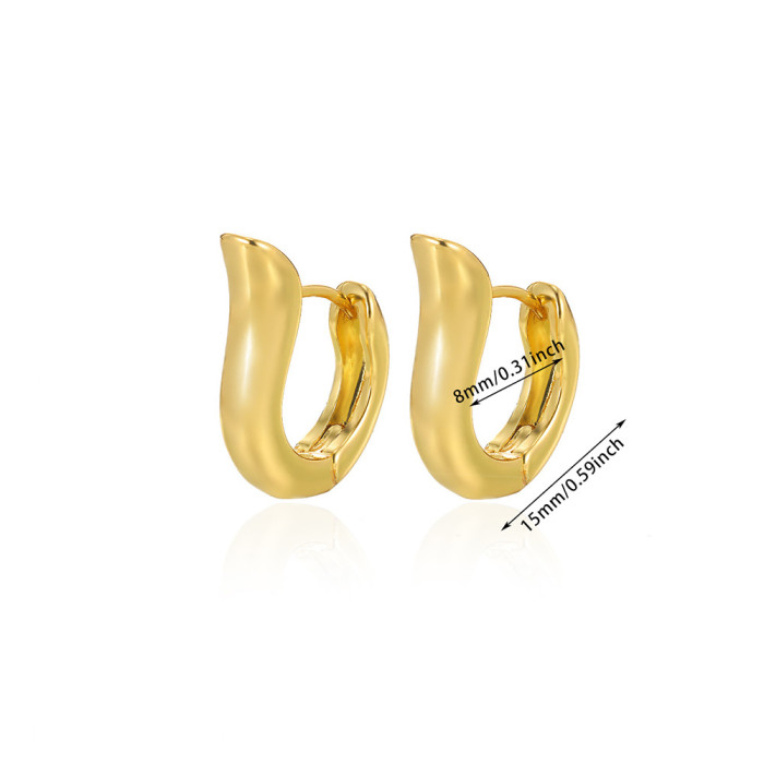 Amazon New Zircon Hoop Earrings for Women, High-End Luxury, Versatile, Simple and Elegant Hoop Earrings Wholesale