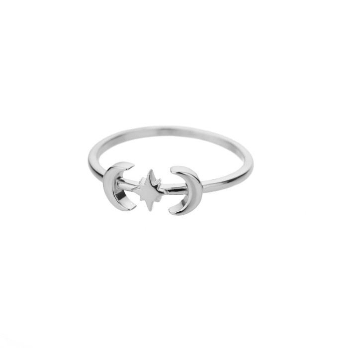 Cross-Border New Geometric Heart-Shaped Zircon Open Ring for Women, Niche Design Index Finger Ring, Internet Celebrity Light Luxury Fashion Jewelry