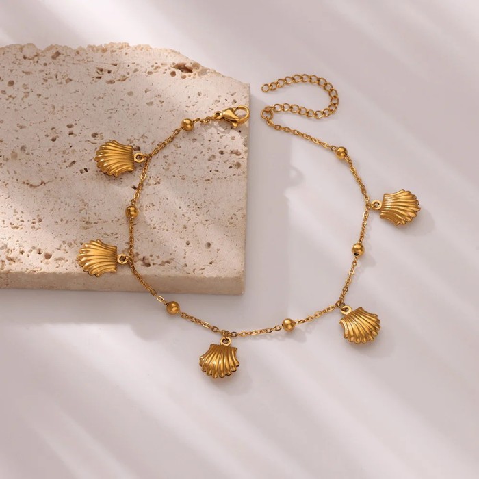 Amazon Cross-Border New Dolphin Starfish Shell Pendant Ocean Series Anklet Casual Summer Beach Ankle Chain