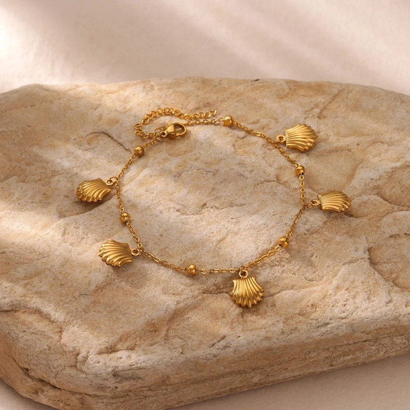 Amazon Cross-Border New Dolphin Starfish Shell Pendant Ocean Series Anklet Casual Summer Beach Ankle Chain