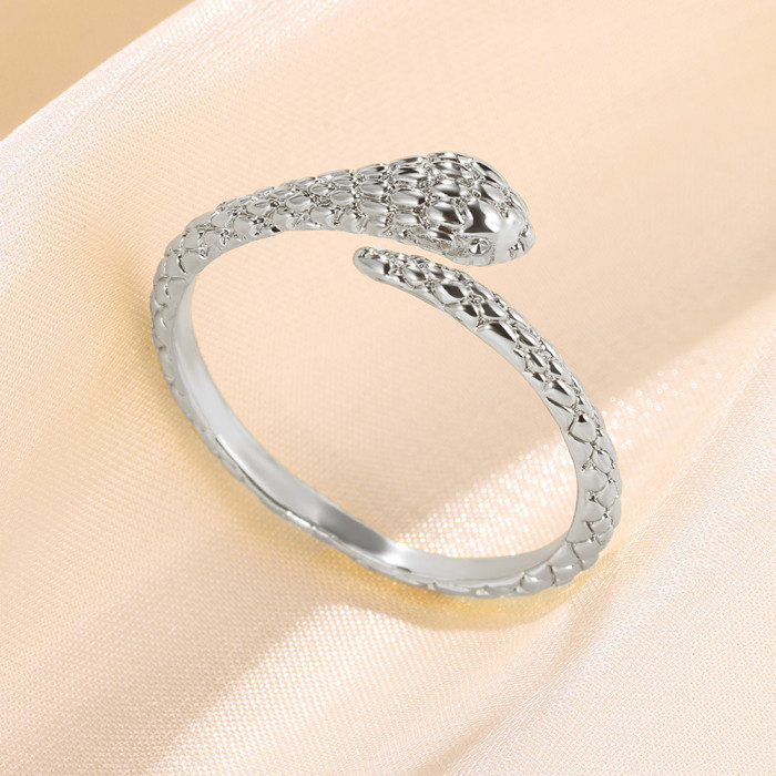 Retro Snake Ring for Women Adjustable Hip-Hop Snake-Shaped Index Finger Ring New Zodiac Ring Wholesale