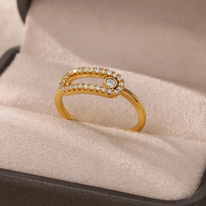 Cross-Border Simple Versatile Index Finger Ring Micro Pave Zircon Series Small Jewelry Trendy Accessories Jewelry Women Open Ring