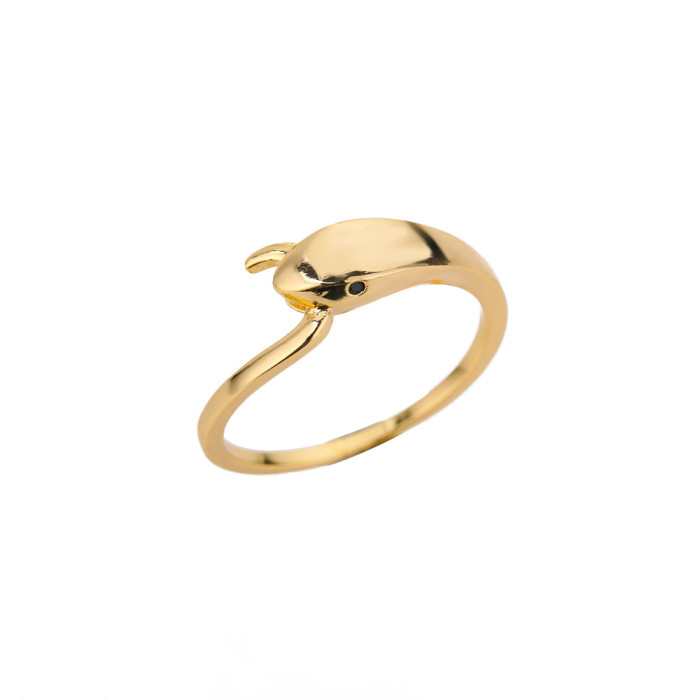 INS Simple New Style Ring Heart-Shaped Zircon Butterfly Ring Geometric Women's Adjustable Open Ring Cross-Border Hand