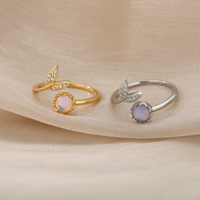 Cross-Border New Geometric Heart-Shaped Zircon Open Ring for Women, Niche Design Index Finger Ring, Internet Celebrity Light Luxury Fashion Jewelry