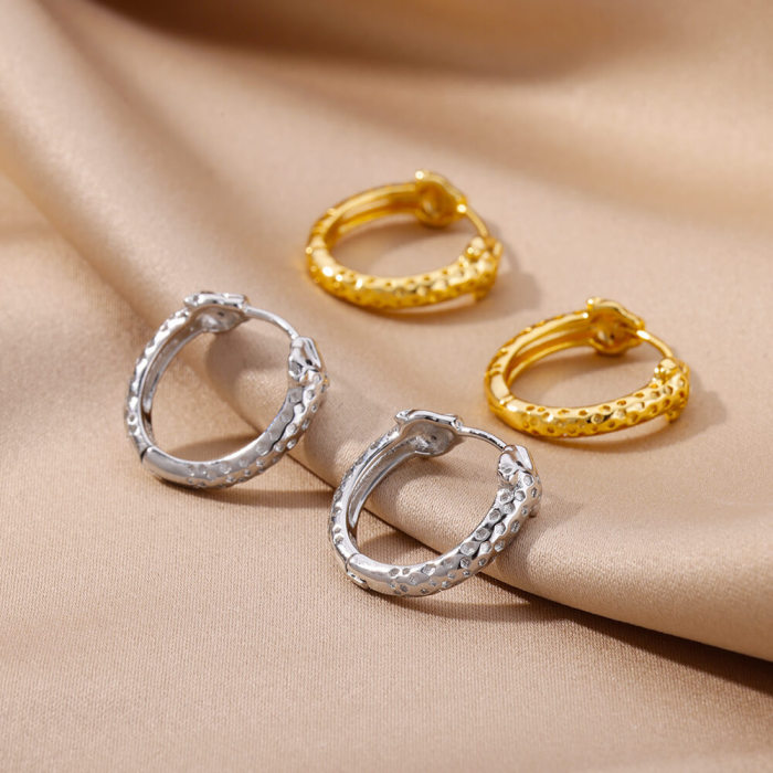 European and American New Style Earrings Hoop Trendy Women's Earrings High-end Zircon Hoop 18k Gold-plated Earrings Jewelry One-piece Dropshipping