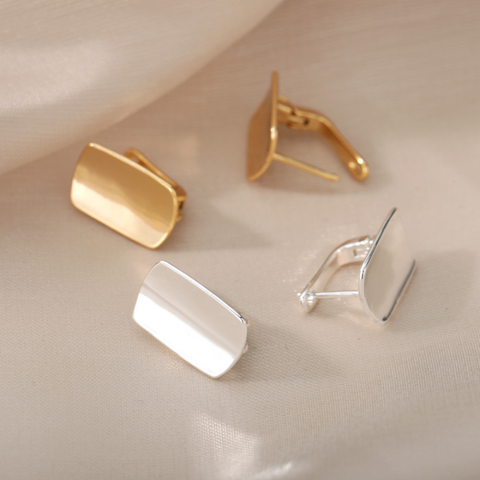 New Style Light Luxury Zircon C-shaped Earrings 18K Ear Clips Personality Simple Hoop Earrings for Women Wedding Ear...