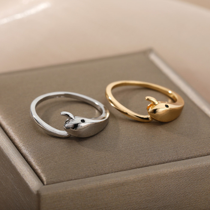 INS Simple New Style Ring Heart-Shaped Zircon Butterfly Ring Geometric Women's Adjustable Open Ring Cross-Border Hand