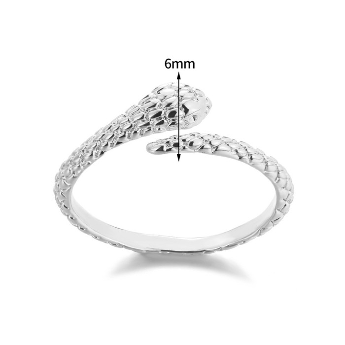 Retro Snake Ring for Women Adjustable Hip-Hop Snake-Shaped Index Finger Ring New Zodiac Ring Wholesale