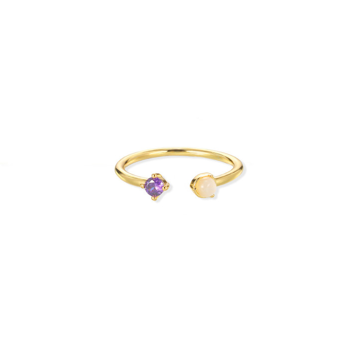 Simple New December Series Rings Colorful Stackable Zircon Rings Women's Birthstone Rings Wholesale