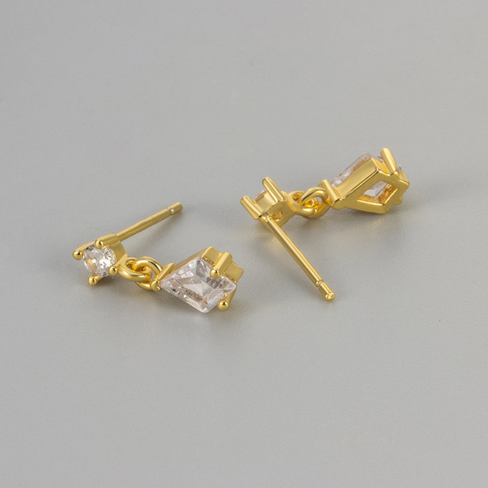 New Korean Style Super Shiny Water Drop Zircon Earrings for Women, Elegant and Petite Luxury Earrings, Niche Exquisit...