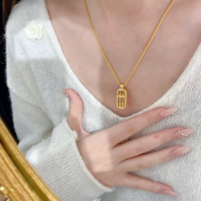 New Chinese Style Ancient Method Small Abacus Necklace for Women, New High-end Light Luxury Niche Accessory, Women's...