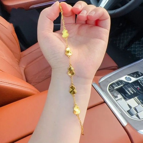 Xiaohongshu Hot-Selling Five Blessings Gourd Bracelet Retro Palace Style Gold-Plated New Chinese Style Light Luxury Elegant Sparkling Versatile Bracelet