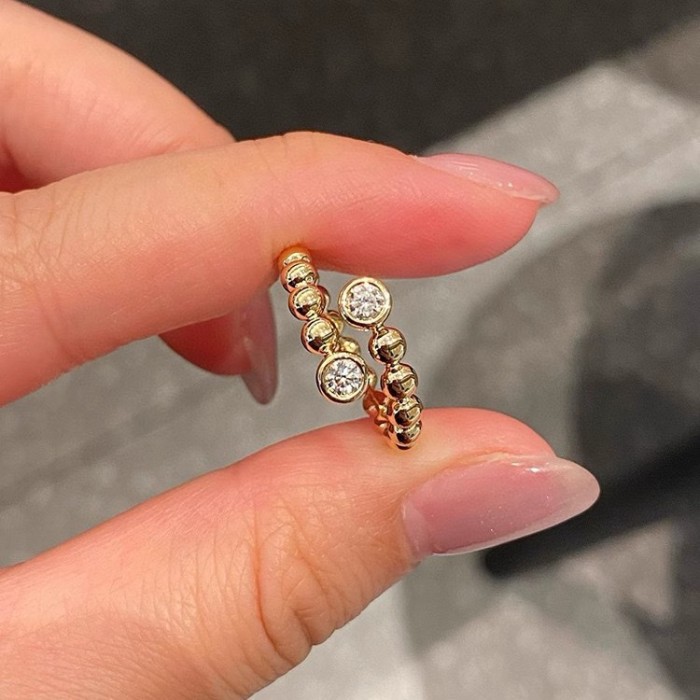 Vintage Style Zircon Ring for Women, Light Luxury Versatile Niche Design, Non-Fading High-End Feel Ring