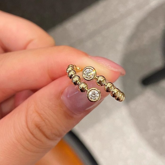 Vintage Style Zircon Ring for Women, Light Luxury Versatile Niche Design, Non-Fading High-End Feel Ring