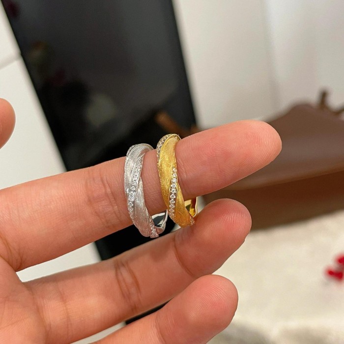 Frosted Ring for Women, Niche High-End Luxury, Internet Celebrity Hot Item, Stylish Versatile Ring