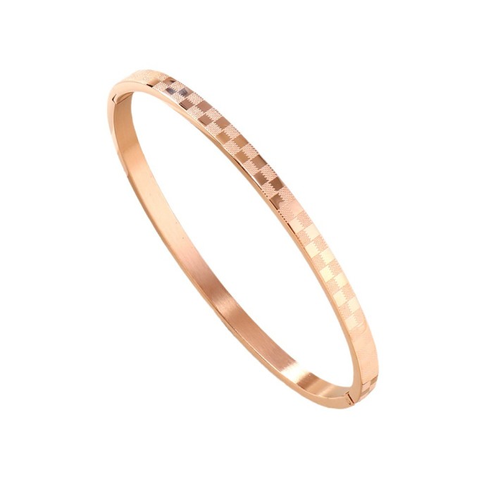 Source Titanium Steel Bracelet Non-Fading Fashion Light Luxury Small Square Buckle Bracelet Stainless Steel Jewelry F...