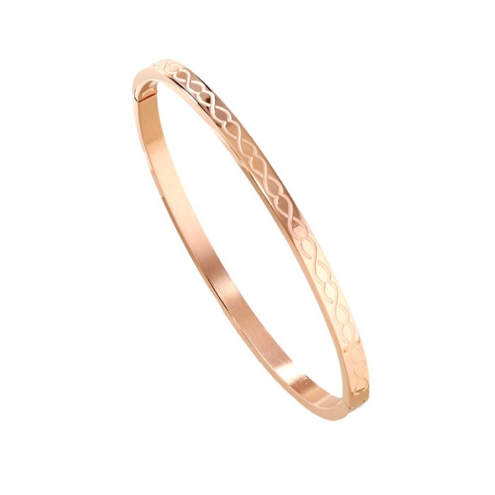O-Type Buckle Bracelet High-End Corrosion Linked Infinite 8-Shape Titanium Steel Bracelet Stainless Steel Jewelry