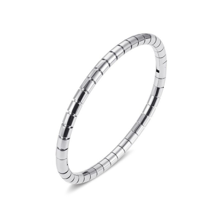 Supply Square Bamboo Joint Bracelet Fashion Design Titanium Steel Plain Bracelet Stainless Steel Jewelry
