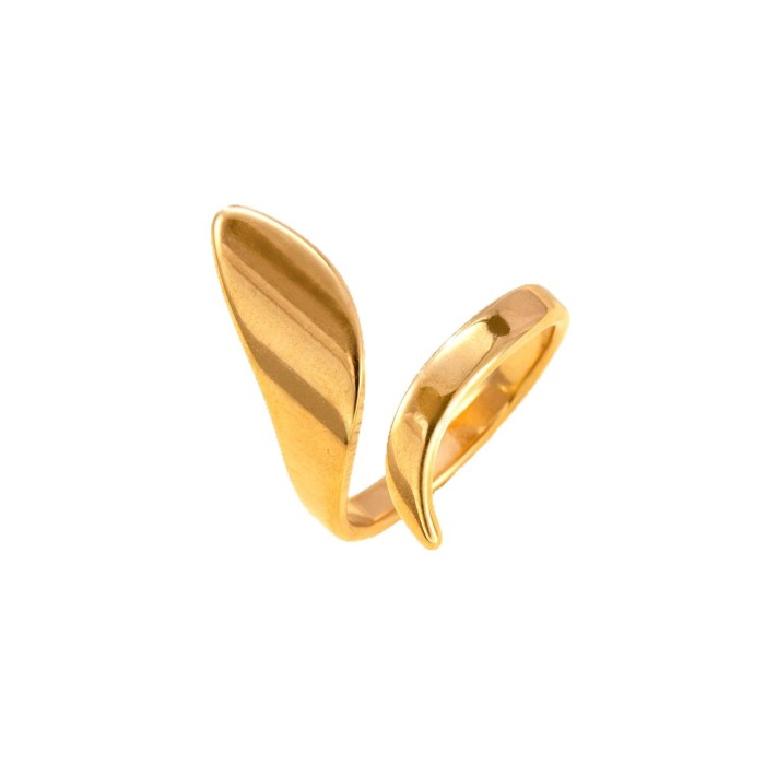 Style Stainless Steel Women's Ring Twisted Irregular Open Ring Fashion Design Titanium Steel Jewelry Wholesale Factory