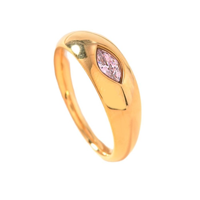European and American Cross-Border Stainless Steel Ring Casting Diamond-Studded Ring Simple Fashion Couple Rings Manufacturer Wholesale