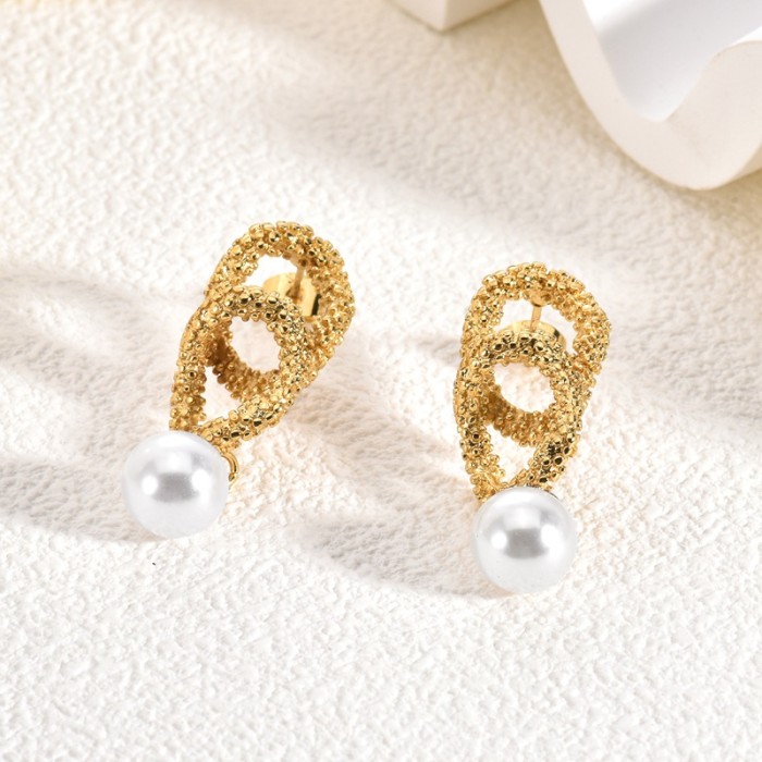 European and American Cross-Border Light Luxury High-End New Stainless Steel Earrings Starfish Niche Design Non-Fading Exaggerated Ear Jewelry