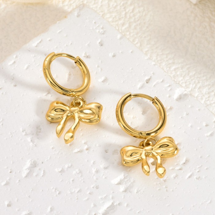 Style High-End Stainless Steel Earrings Light Luxury Retro Exaggerated Earrings for Women Unique Design Gold Stud Ear...