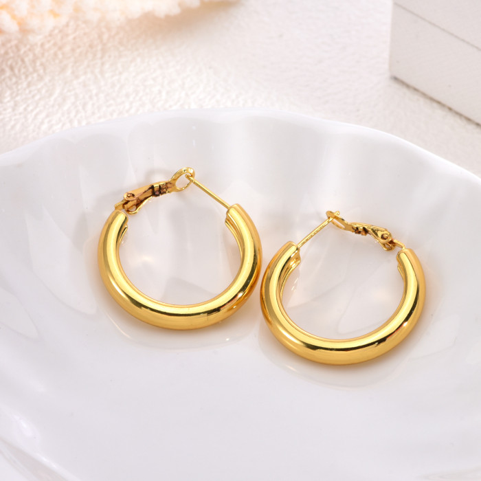 Style Stainless Steel Earrings Light Luxury High-end Exaggerated Ear Jewelry Design Sense Niche Gold Vintage Fashion...