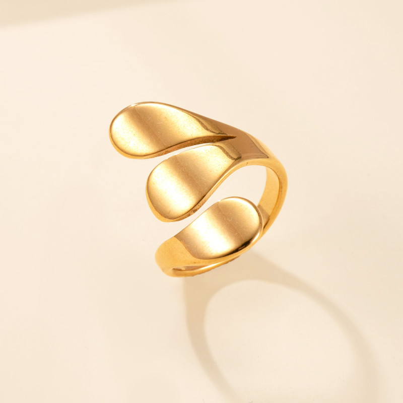 European and American Style Stainless Steel Women's Ring Twisted Irregular Open Ring Fashion Design Titanium Steel Jewelry Wholesale Factory