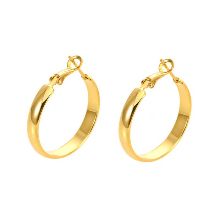 Light Luxury Copper Hoop Earrings Niche High-End Exaggerated Earrings for Women Gold Fashion High-End Earrings Vintag...
